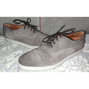 Santoni Durbin Cap Toe Low Top Suede Sneakers Sz 9